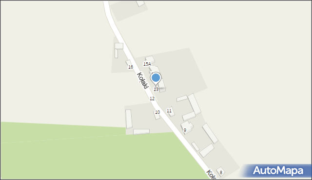 Kołaki, Kołaki, 13, mapa Kołaki