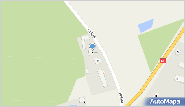 Kołaki, Kołaki, 7, mapa Kołaki