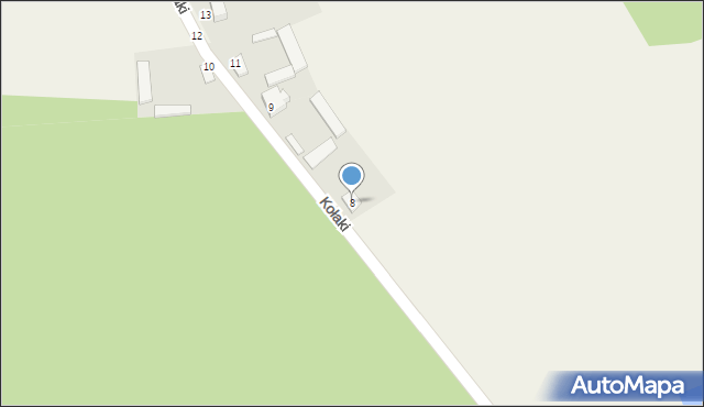 Kołaki, Kołaki, 8, mapa Kołaki