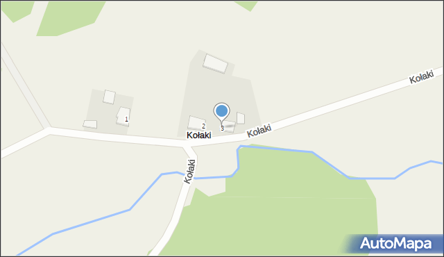 Kołaki, Kołaki, 3, mapa Kołaki