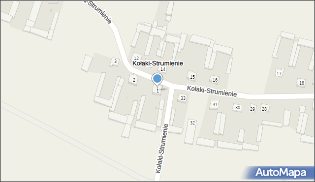 Kołaki-Strumienie, Kołaki-Strumienie, 1, mapa Kołaki-Strumienie