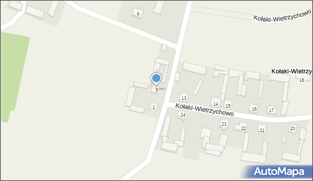 Kołaki-Wietrzychowo, Kołaki-Wietrzychowo, 3, mapa Kołaki-Wietrzychowo
