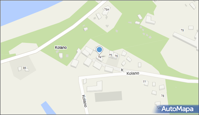 Kolano, Kolano, 74, mapa Kolano