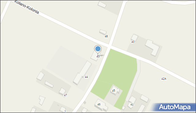 Kolano-Kolonia, Kolano-Kolonia, 43, mapa Kolano-Kolonia