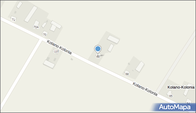 Kolano-Kolonia, Kolano-Kolonia, 69, mapa Kolano-Kolonia