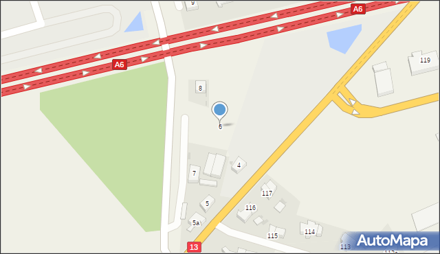 Kołbaskowo, Kołbaskowo, 6, mapa Kołbaskowo