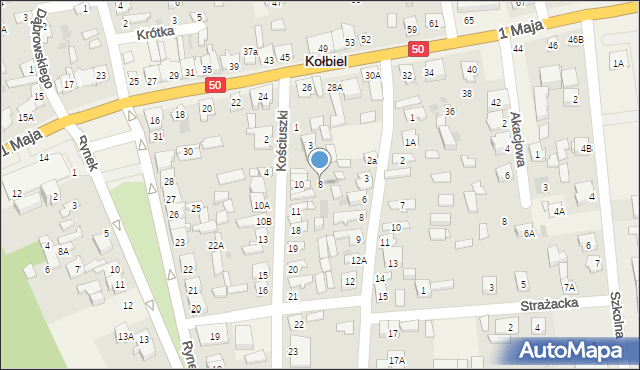 Kołbiel, Kościuszki Tadeusza, gen., 8, mapa Kołbiel
