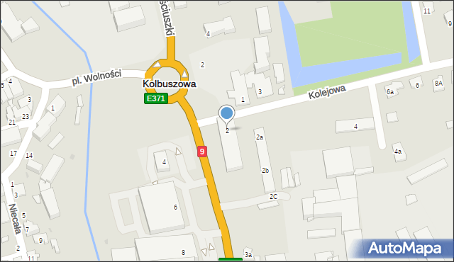 Kolbuszowa, Kolejowa, 2, mapa Kolbuszowa