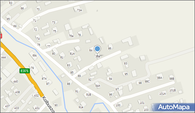 Kolbuszowa Górna, Kolbuszowa Górna, 36a, mapa Kolbuszowa Górna