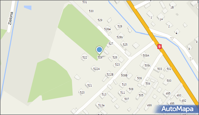 Kolbuszowa Górna, Kolbuszowa Górna, 524, mapa Kolbuszowa Górna