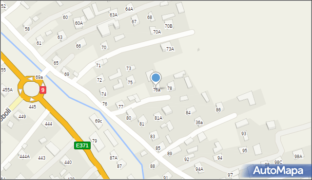 Kolbuszowa Górna, Kolbuszowa Górna, 76a, mapa Kolbuszowa Górna