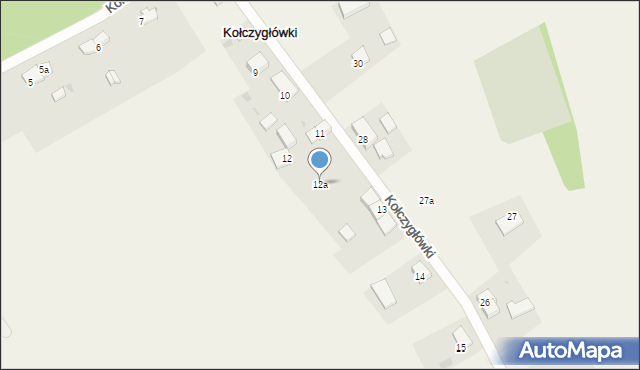 Kołczygłówki, Kołczygłówki, 12a, mapa Kołczygłówki