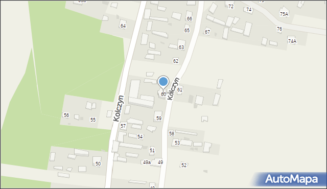 Kolczyn, Kolczyn, 60, mapa Kolczyn