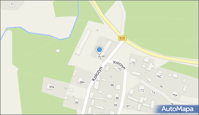 Kolczyn, Kolczyn, 71, mapa Kolczyn
