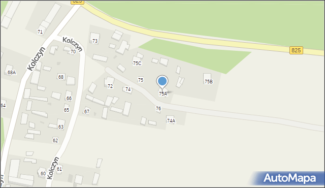 Kolczyn, Kolczyn, 75A, mapa Kolczyn