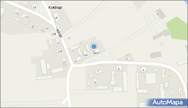 Kołdrąb, Kołdrąb, 10a, mapa Kołdrąb