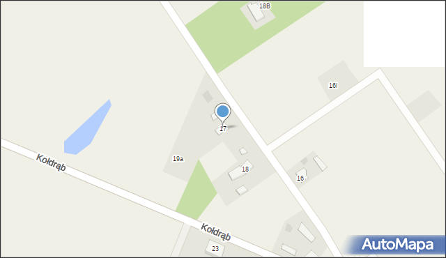 Kołdrąb, Kołdrąb, 17, mapa Kołdrąb