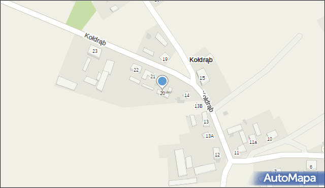 Kołdrąb, Kołdrąb, 20, mapa Kołdrąb