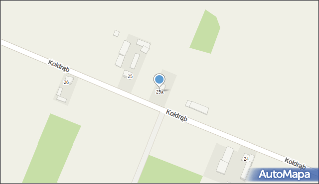 Kołdrąb, Kołdrąb, 25a, mapa Kołdrąb