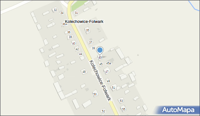 Kolechowice-Folwark, Kolechowice-Folwark, 43, mapa Kolechowice-Folwark