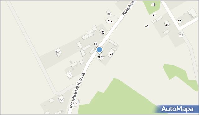 Kolechowice-Kolonia, Kolechowice-Kolonia, 53A, mapa Kolechowice-Kolonia