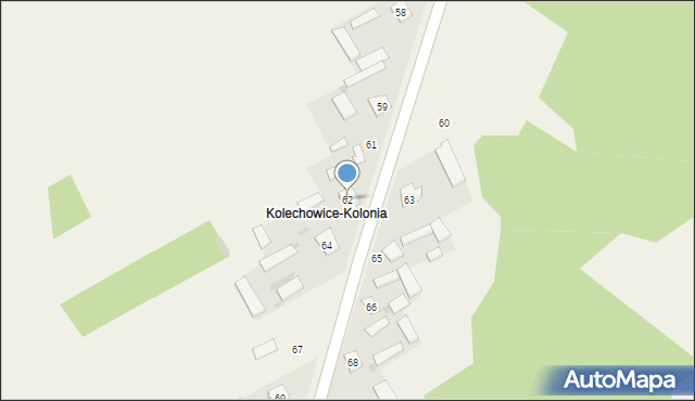 Kolechowice-Kolonia, Kolechowice-Kolonia, 62, mapa Kolechowice-Kolonia