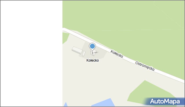 Kołecko, Kołecko, 1, mapa Kołecko
