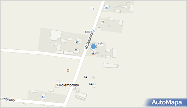 Kolembrody, Kolembrody, 65A, mapa Kolembrody