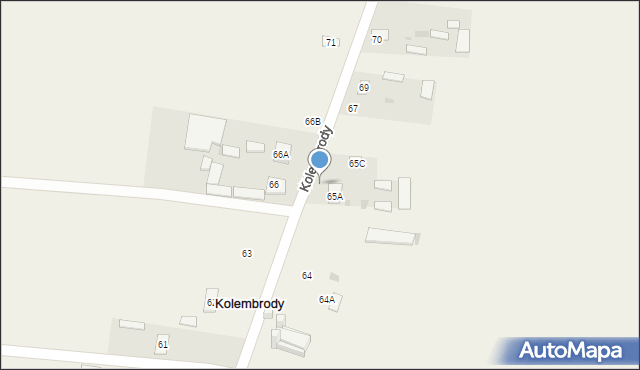 Kolembrody, Kolembrody, 65B, mapa Kolembrody