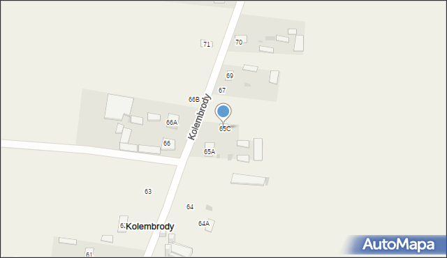 Kolembrody, Kolembrody, 65C, mapa Kolembrody