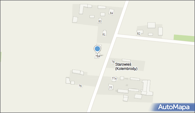 Kolembrody, Kolembrody, 79A, mapa Kolembrody