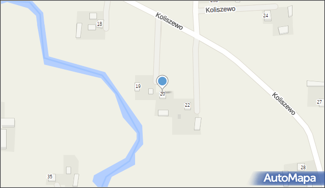 Koliszewo, Koliszewo, 20, mapa Koliszewo