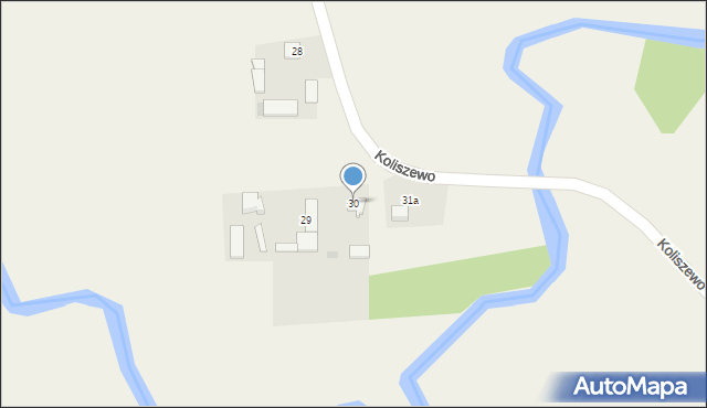 Koliszewo, Koliszewo, 30, mapa Koliszewo