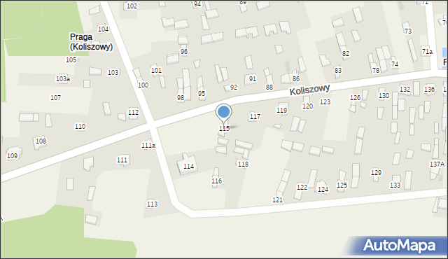 Koliszowy, Koliszowy, 115, mapa Koliszowy