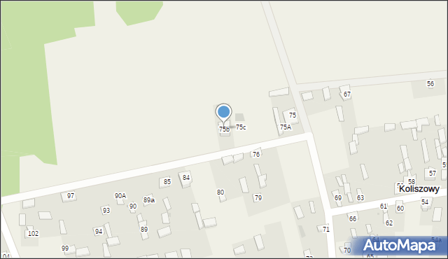 Koliszowy, Koliszowy, 75b, mapa Koliszowy