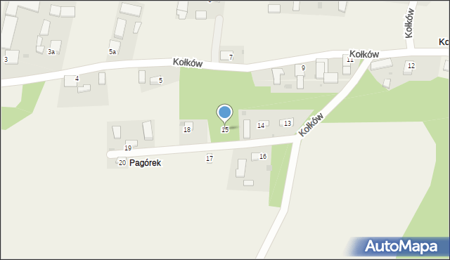 Kołków, Kołków, 15, mapa Kołków