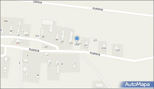 Kolnica, Kolnica, 101a, mapa Kolnica