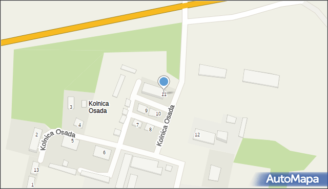 Kolnica Osada, Kolnica Osada, 11, mapa Kolnica Osada