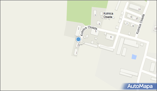 Kolnica Osada, Kolnica Osada, 13, mapa Kolnica Osada