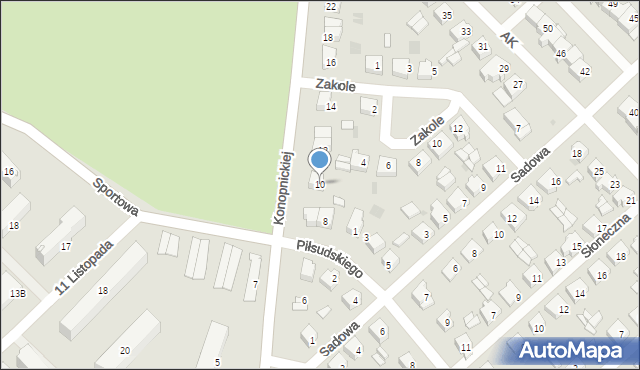 Kolno, Konopnickiej Marii, 10, mapa Kolno