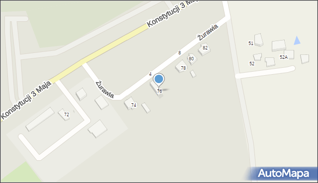 Kolno, Konstytucji 3 Maja, 76, mapa Kolno
