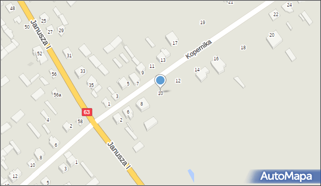 Kolno, Kopernika Mikołaja, 10, mapa Kolno