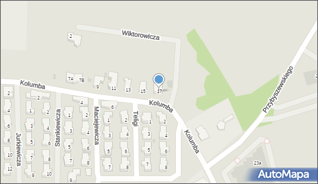 Kołobrzeg, Kolumba Krzysztofa, 17, mapa Kołobrzegu