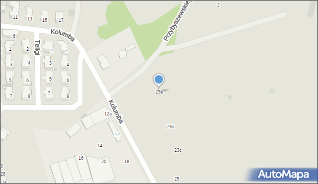 Kołobrzeg, Kolumba Krzysztofa, 23a, mapa Kołobrzegu