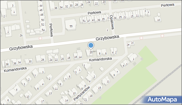 Kołobrzeg, Komandorska, 10, mapa Kołobrzegu