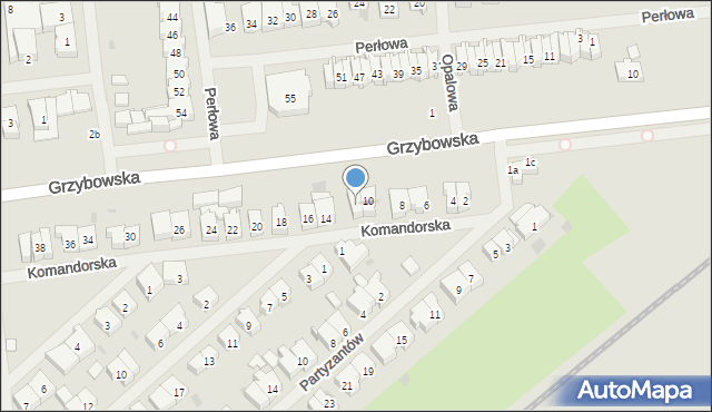 Kołobrzeg, Komandorska, 12, mapa Kołobrzegu