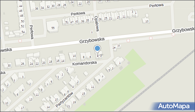 Kołobrzeg, Komandorska, 4, mapa Kołobrzegu