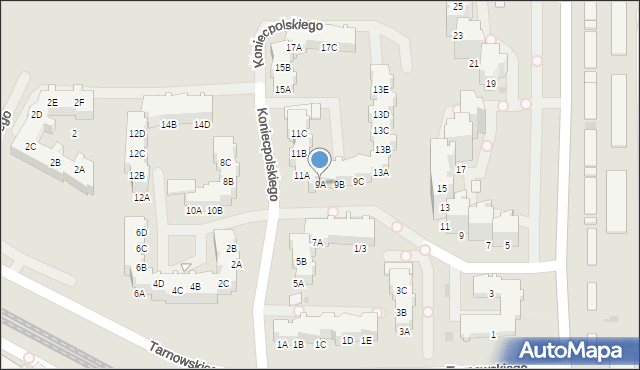 Kołobrzeg, Koniecpolskiego Stanisława, 9A, mapa Kołobrzegu