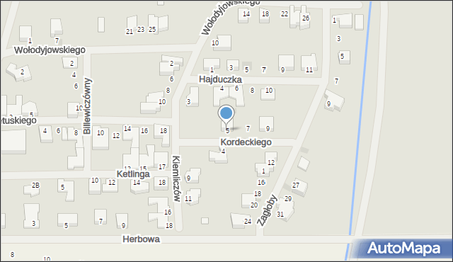 Kołobrzeg, Kordeckiego Augustyna, ks., 5, mapa Kołobrzegu