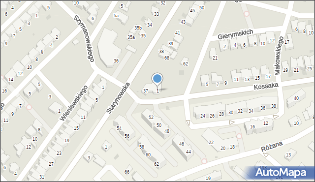 Kołobrzeg, Kossaka Juliusza, 1, mapa Kołobrzegu